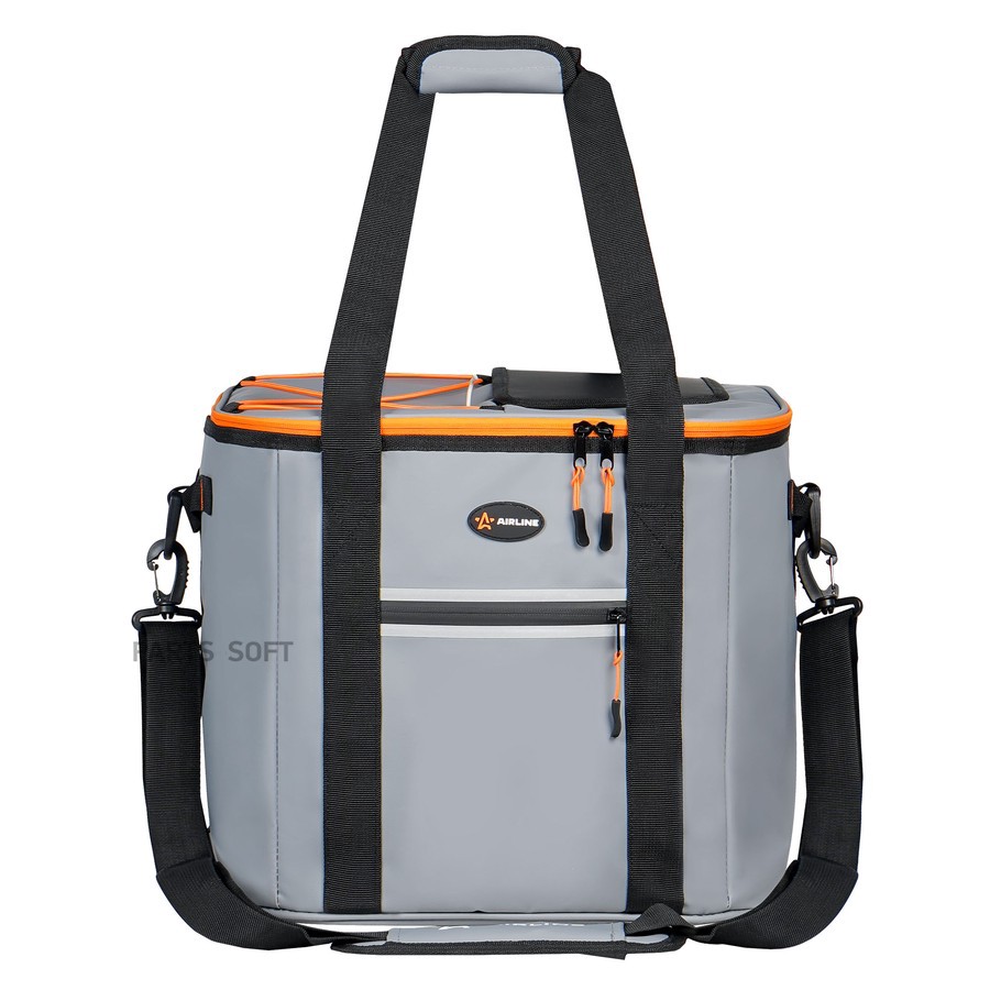 Сумка-холодильник термосумка 45 л (38х34х35 см) "AIRLINE" "Пикник" (водонепр.) серая - AIRLINE None None